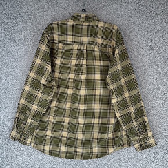 Dixxon .300 Blackout flannel Olive and Beige Plaid Men's XL Shirt pearl snap - Picture 10 of 12